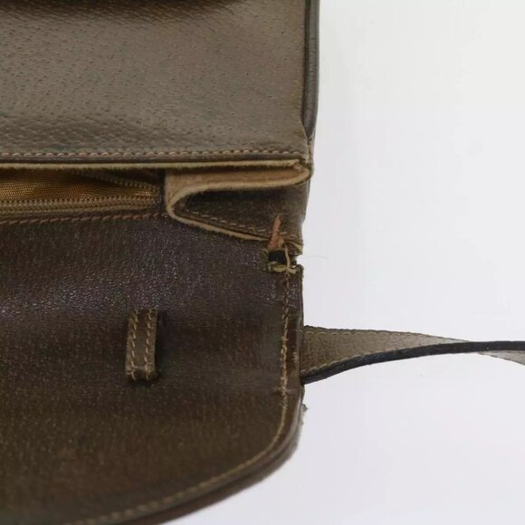 GUCCI GG Supreme Shoulder Bag PVC Leather Beige Auth - Picture 7 of 16